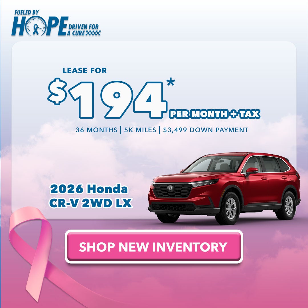 Lease a 2026 Honda CR-V LX for $194/mo