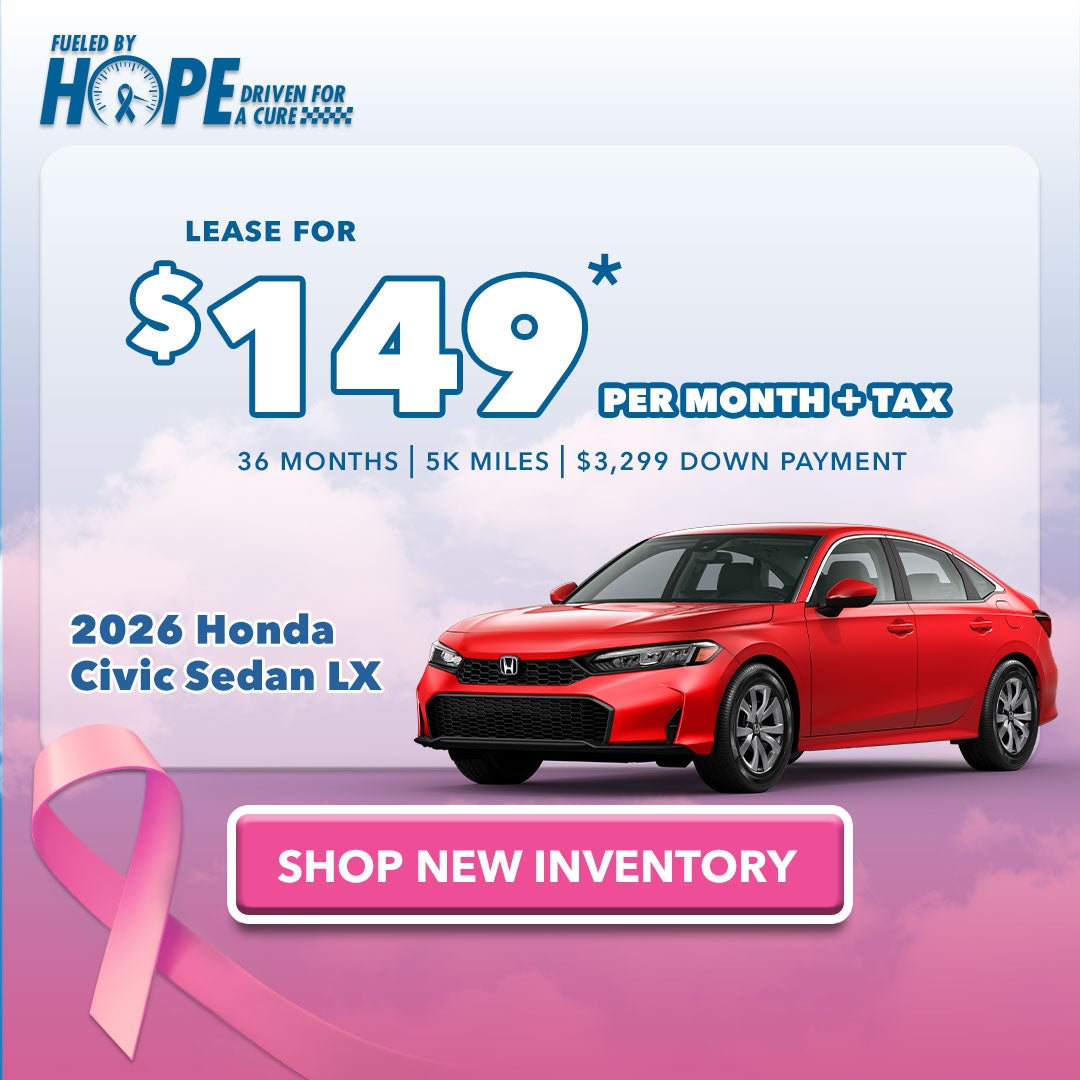 Lease a 2026 Honda Civic Sedan LX for $149/mo